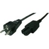 Power cord, Europe, plug type E + F, straight on C15A socket, straight, H05RR-F3G1.0 mm², black, 2 m, 0L06844