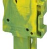 Plug, push-in connection, 0.2-6.0 mm², 1 pole, 32 A, 8 kV, yellow/green, 3212088