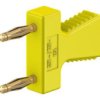 Adapter do złącz pomiarowych, rodzaj: Wtyk, wtyk: 2mm, gniazdo: 2mm, Żółty