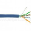 Kabel FTP (F/UTP), skrętka, kat5E, drut, wewnętrzny, niebieski, LSOH, 4x2x24 AWG, 305m