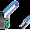 Sensor actuator cable, M12 cable socket, angled, A to open end, 4 pole, 5 m, PVC, blue, 4 A, 043046
