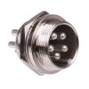 5 Way Male M19 Metal Circular Panel Mount Socket Connector