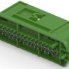 Plug, 32 pole, straight, 2 rows, green, 966658-1