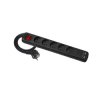 Przedłużacz 5gn 3m z wyłącz. Ładowarka USB x2, czarny ELGOTECH