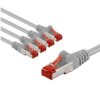 Cat 6 Kabel Krosowy, S/Ftp (Pimf), 2 M, Szary, Zestaw 5 - Długość Kabla 2 M