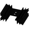 Extruded heatsink, (L x W x H) 25.4 x 34.9 x 12.7 mm, 14 K/W, black anodized, SK 104 25,4 LS