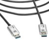 Kabel USB Złącze A USB A Złącze B USB A dł. 5m Przewód USB USB 3.1 kolor: Przezroczysty