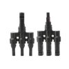 4-way T-type MC4 Solar Connector Splitter - for Photovoltaic Panels