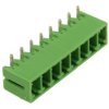Łączówka; ECH381R-08P; 8 torów; R=3,81mm; 7,2mm; 8A; 300V; na panel; kątowe 90°; zamknięta; lutowany; zielony; Dinkle; RoHS