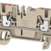 Through terminal block, push-in connection, 0.5-2.5 mm², 4 pole, 24 A, 8 kV, dark beige, 1521690000