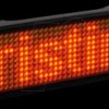 125911 LED Name Tag, 11x44 pixels, USB, black frame, orange LED