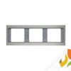 BERKER K.5 Ramka 3 potrójna pozioma stal szlachetna nierdzewna 13737004 HAGER