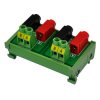 Banana Jack Breakout Board Module, DIN Rail Mount, 2 x 2 Positions
