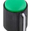 GALKA-65G Gałka potencjometru obrotowego - zaślepka zielona (na ośkę 6.35 mm)