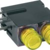 Signal light, yellow, 20 mcd, pitch 2.54 mm, LED number: 2, 1801.7735