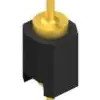 Pin header, 1 pole, pitch 2.54 mm, straight, black, 10040104