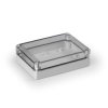 Obudowa Cubo S 125x175x50mm podstawa 25mm boki gładkie szare pokrywa przezroczysta IP67 ABS SABP131805LT