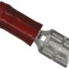 TE Connectivity Konektor płaski PIDG FASTON .187 Żeńskie Czerwony 4.75 x 0.81 mm długość 20.83 mm Izolacja: Izolowane
