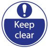 Znak nakazu, Winyl, Keep Clear-Tekst Angielski, 500mm