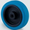 Kółko do wózka, Miękka guma, Guma, Niebieski, obc.: 250kg, śred.: 125mm, szer.: 40mm
