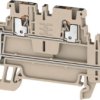 Multi level terminal block, push-in connection, 0.14-1.5 mm², 4 pole, 17.5 A, 6 kV, dark beige, 2469400000