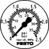 FESTO Manometr 159598 FMA-50-2,5-1/4-EN 0 do 2.5 bar 1 szt.