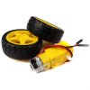 Zestaw koło + silnik DC z przekładnią 1:48 200RPM 3–6V do robota edukacyjnego
