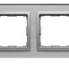 VENA2 Ramka poczwórna szkło Xglass akrylowe srebrny + aluminum 5240184