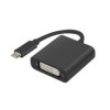 Adapter USB-C 3.1 - DVI-I(F)(24+5) DUAL LINK (DISPLAYPORT ALT MODE) na kablu 15cm czarny LANBERG