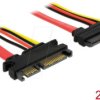 84362 Extension cable SATA 6 Gb/s 22 pin plug > SATA 22 pin receptacle