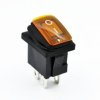 KCD1-Y przełącznik kołyskowy hermetyczny podświetlany żółty ON-OFF; 6A / 250V
