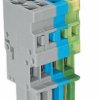 Socket header, 4 pole, pitch 5 mm, straight, gray/green-yellow/gray, 769-104/000-048