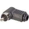 TruComponents 202693 RCA connector Plug, right angle,Pins:2 Black