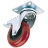 Draper 65514 75mm Dia. Swivel Plate Fixing Wheel w Brake - S.w.l. 70kg