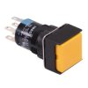 AB6Q-A2PYC Yellow 16mm Latching Square Push Button Switch IP65 DPDT