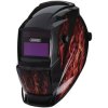 Draper 02513 Auto-Darkening Welding Helmet Red Flames - 02513