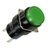 Przełącznik; przyciskowy; LAS1-AY-11/G/24V; ON-(ON); zielony; podświetlenie LED 24V; zielony; do lutowania; 2 pozycje; 5A; 250V