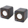 Manhattan 102698 2600 Series Speaker System, Two Speakers Black/Orange, USB for