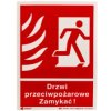 Samoprzylepna tabliczka ostrzegawcza /Drzwi przeciwpożarowe zamykać 150x205/ 30P/F1/FS