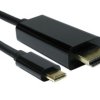 Kabel USB Złącze A USB C Złącze B HDMI dł. 3m Przewód USB USB 3.1 kolor: Czarny