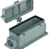 Surface mount housing, size 24B, die-cast aluminum, M25, angled, cross bow locking, IP65, 19300241226