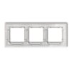 DECO Ramka uniwersalna potrójna transparentna DECO Art - efekt szkła (ramka: transparentna spód: biały) transparentny 52-0-DRS