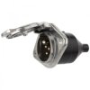 Gniazdo naczepowe typu N (czarne) 7-pin 24V metalowe