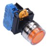 YW4L-AF2E10Q3A Amber 12V illuminated 22mm Metal Bezel Maintained Shrouded Push Button Switch NO IP65 IDEC