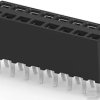 Socket header, 8 pole, pitch 2.54 mm, straight, black, 215307-8