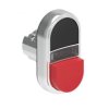 Metalowy przycisk fi22mm 2 klawiszowy samoczynny powrót 1 kryty 1 wystający, podświetlany Czarny-Czerwony LPSBL7212