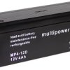 Akumulator ołowiowy multipower MP4-12D A97402, AGM, 12 V, 4 Ah