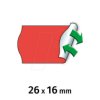 9506168 Price labels, 26x16 mm, removable, red, 6000 pieces