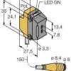 Turck 3066223 QS18VN6FPQ Czujnik światłowodowy 1 szt. (D x S x W) 27.5 x 15 x 34.5 mm