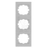 LOGI srebrny ramka 3x pionowa Kanlux 02-1530-043